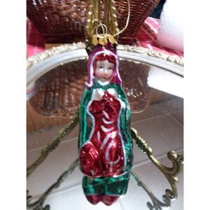 PETROVSKY COLLECTION 5 Blown Glass Painted Nativity Christmas Ornaments